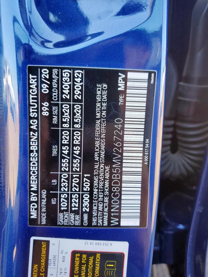 2021 Mercedes-Benz Glc 300 VIN: W1N0G8DB5MV267240 Lot: 92344825