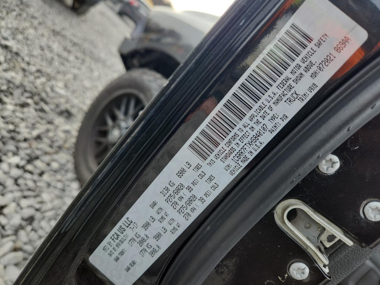 2017 Ram 1500 St VIN: 1C6RR7FTXHS840107 Lot: 93147615