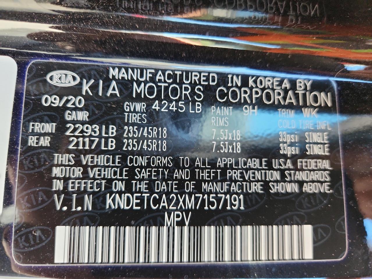 2021 Kia Seltos Sx VIN: KNDETCA2XM7157191 Lot: 93440765