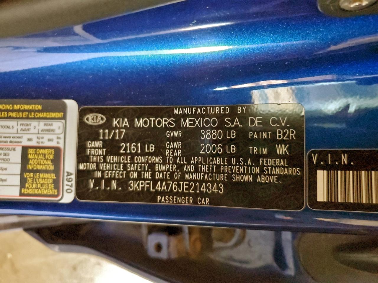 2018 Kia Forte Lx VIN: 3KPFL4A76JE214343 Lot: 94112725