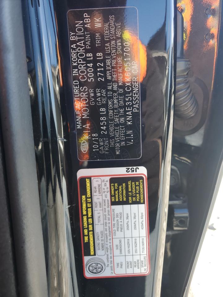 2019 Kia Stinger Gt VIN: KNAE35LCXK6051700 Lot: 90981585