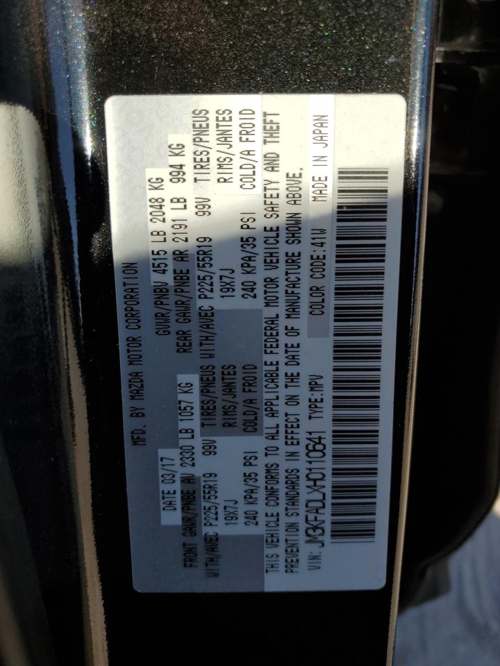 2017 Mazda Cx-5 Grand Touring VIN: JM3KFADLXH0110641 Lot: 91882575