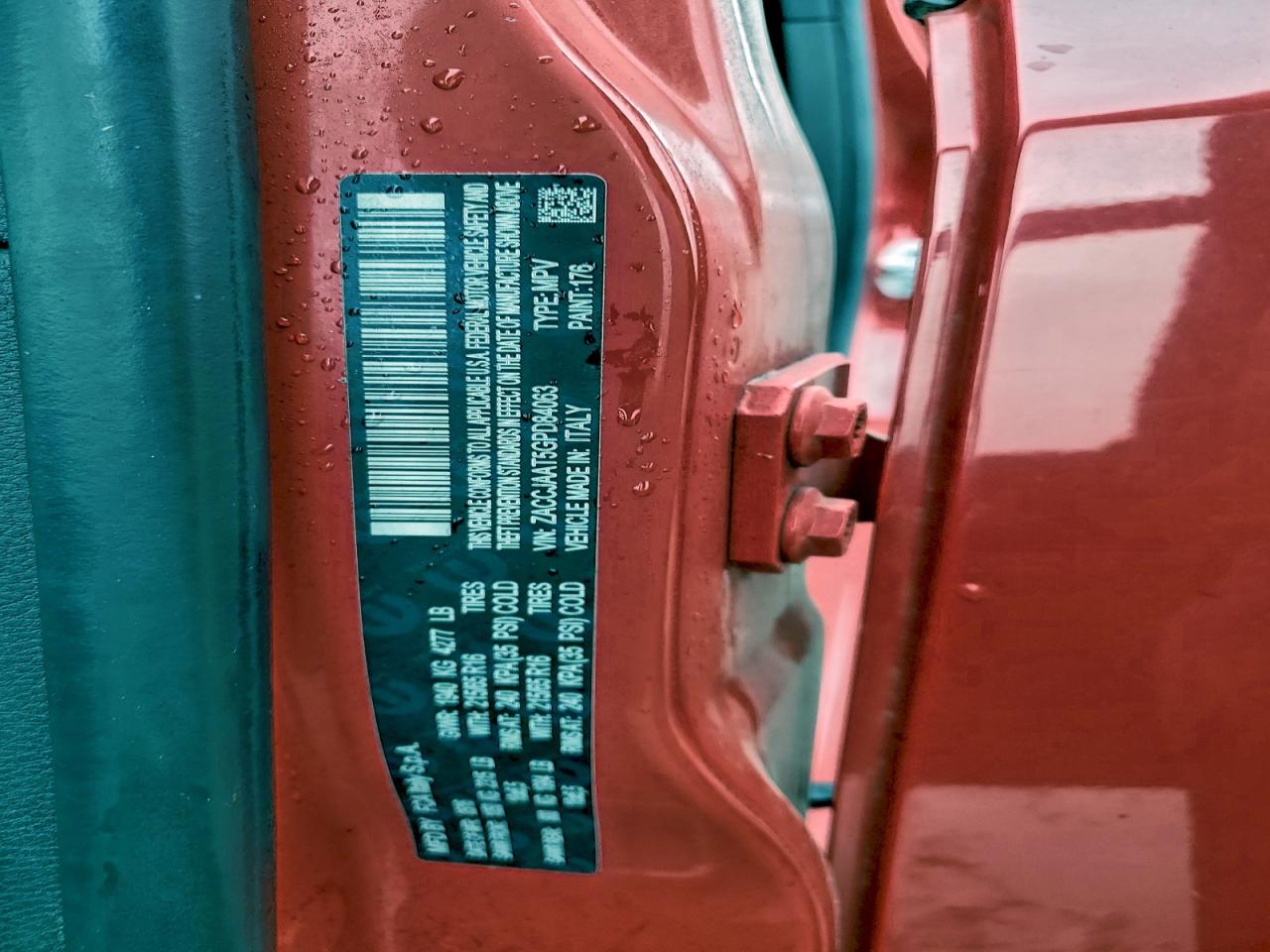 2016 Jeep Renegade Sport VIN: ZACCJAAT5GPD84063 Lot: 94119865