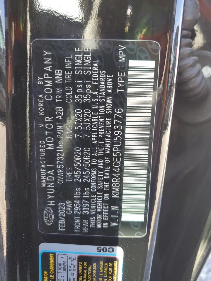 2023 Hyundai Palisade Sel Premium VIN: KM8R44GE5PU593776 Lot: 90987155