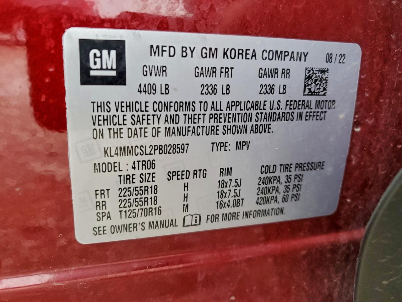 2023 Buick Encore Gx Preferred VIN: KL4MMCSL2PB028597 Lot: 93633855