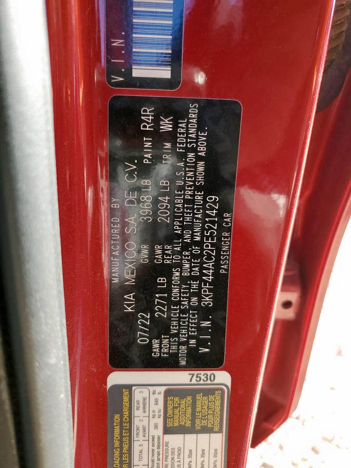 2023 Kia Forte Gt VIN: 3KPF44AC2PE521429 Lot: 92041825