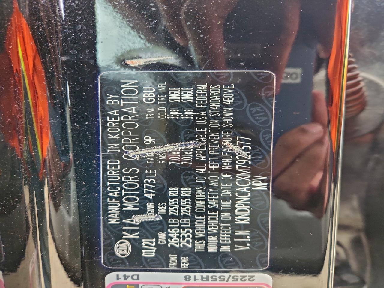 2021 Kia Sportage Ex VIN: KNDPNCACXM7927577 Lot: 94512055