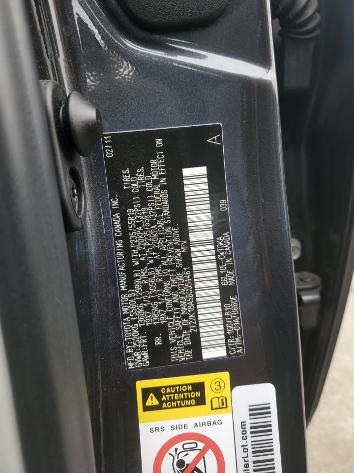 2011 Lexus Rx 350 VIN: 2T2ZK1BA5BC054461 Lot: 90627205