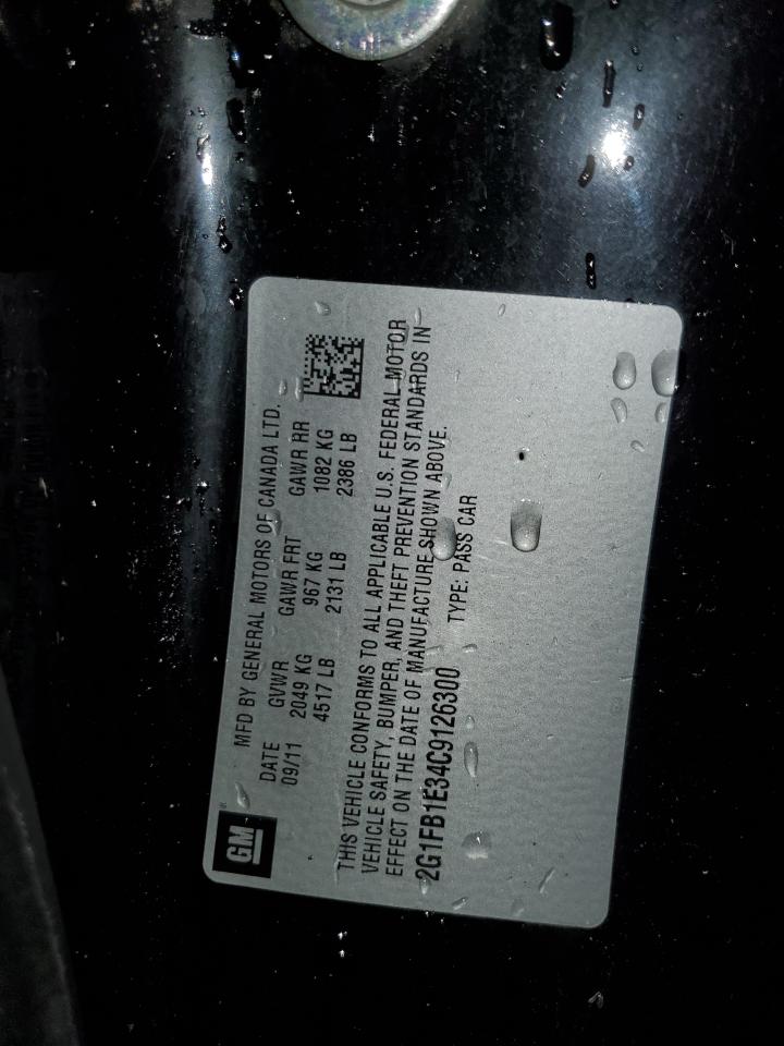 2012 Chevrolet Camaro Lt VIN: 2G1FB1E34C9126300 Lot: 91964015