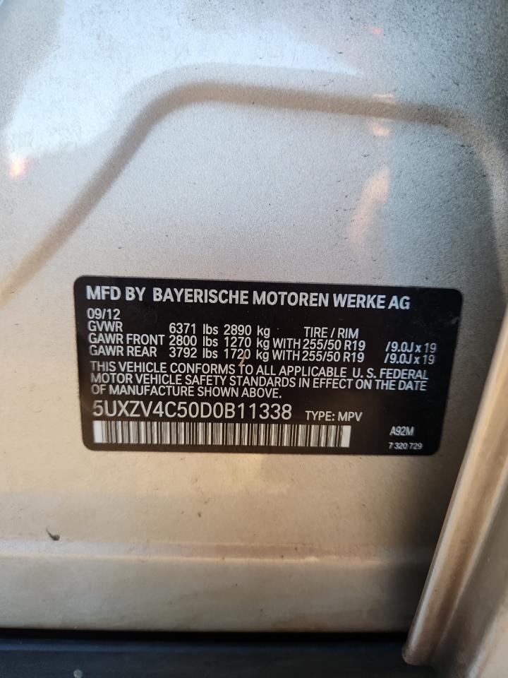 2013 BMW X5 xDrive35I VIN: 5UXZV4C50D0B11338 Lot: 93252875