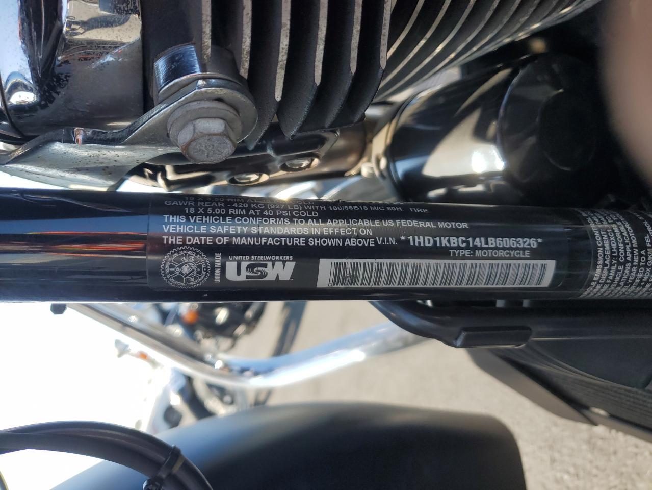 2020 Harley-Davidson Flhx VIN: 1HD1KBC14LB606326 Lot: 90934925