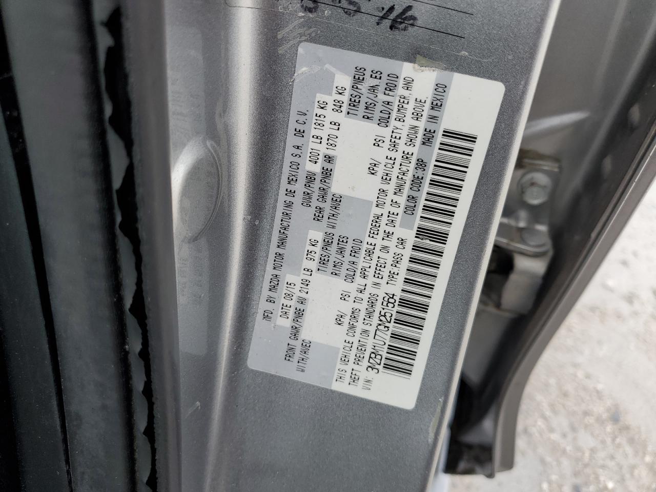 2016 Mazda 3 Sport VIN: 3MZBM1U77GM251564 Lot: 91141165