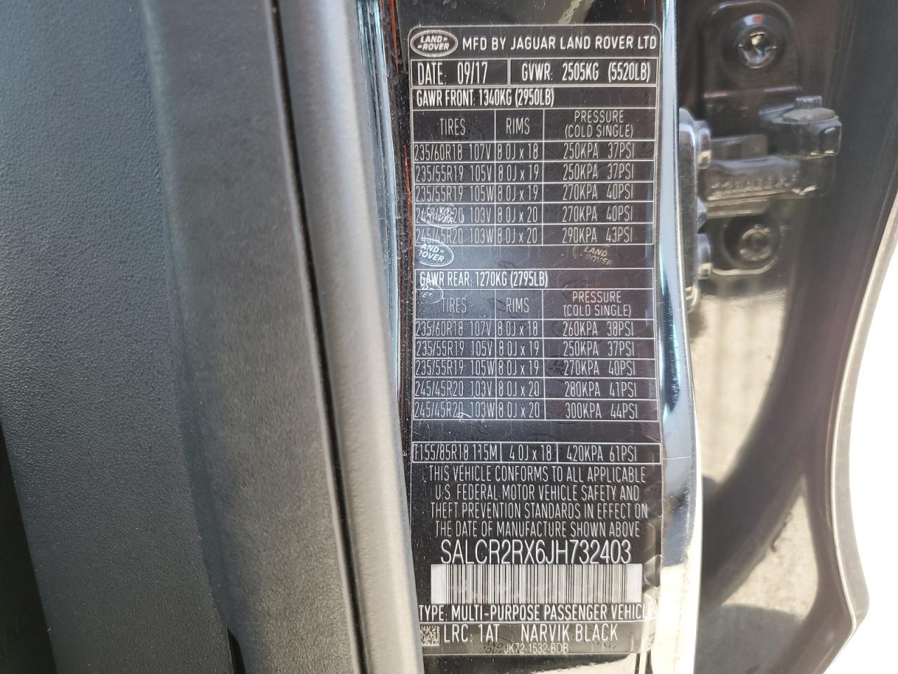 2018 Land Rover Discovery Sport Hse VIN: SALCR2RX6JH732403 Lot: 92461225