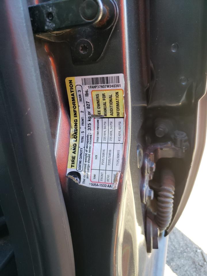 2007 Ford Focus Zx5 VIN: 1FAHP37N07W340361 Lot: 91996555