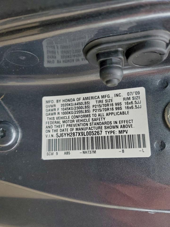 2009 Honda Element Ex VIN: 5J6YH287X9L005267 Lot: 93538675