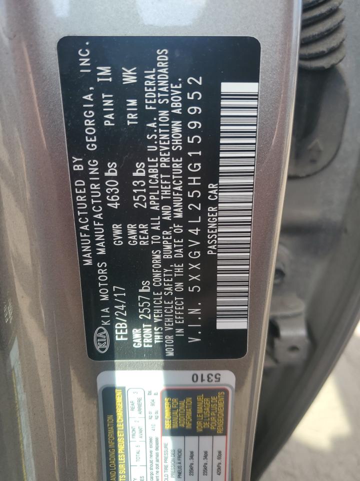 2017 Kia Optima Sxl VIN: 5XXGV4L25HG159952 Lot: 93281545