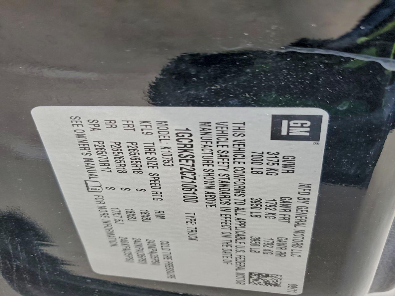 2012 Chevrolet Silverado K1500 Lt VIN: 1GCRKSE72CZ106100 Lot: 94150665