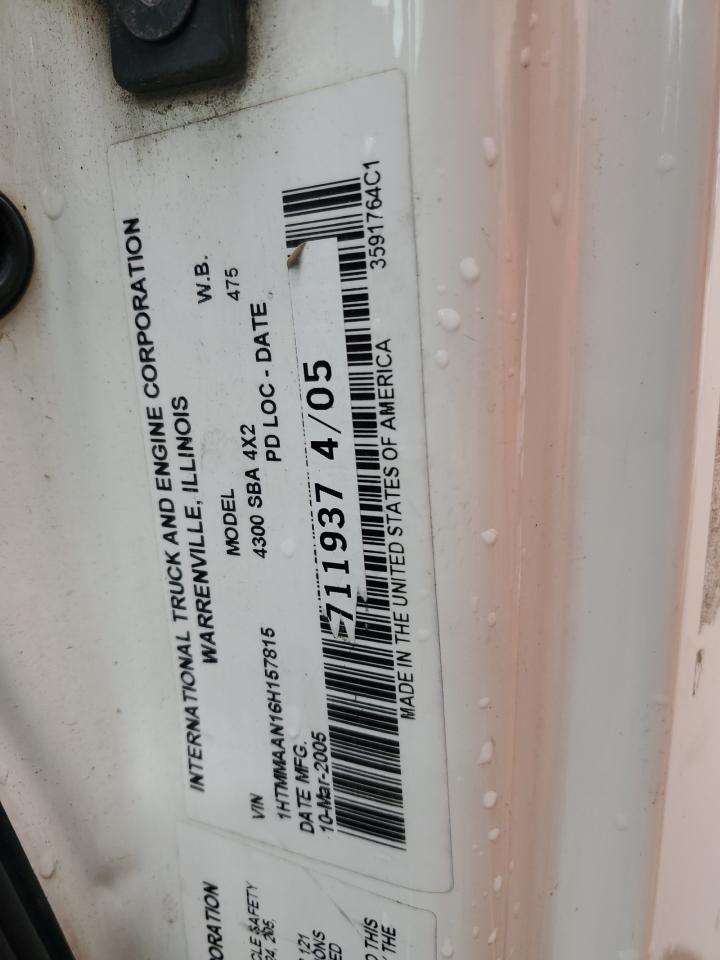 2006 International 4000 4300 VIN: 1HTMMAAN16H157815 Lot: 93564835