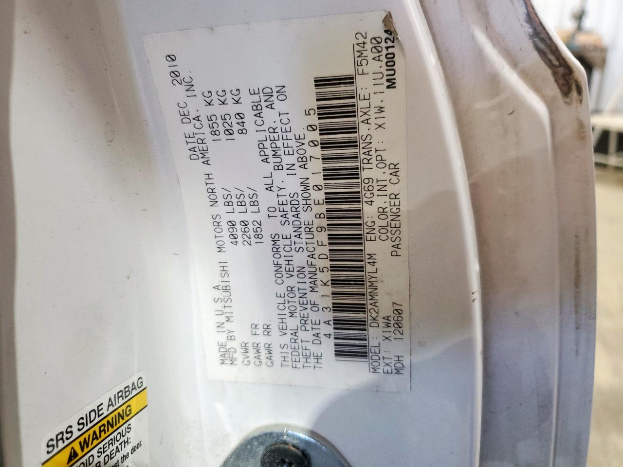 2011 Mitsubishi Eclipse Gs Sport VIN: 4A31K5DF9BE017005 Lot: 91427305