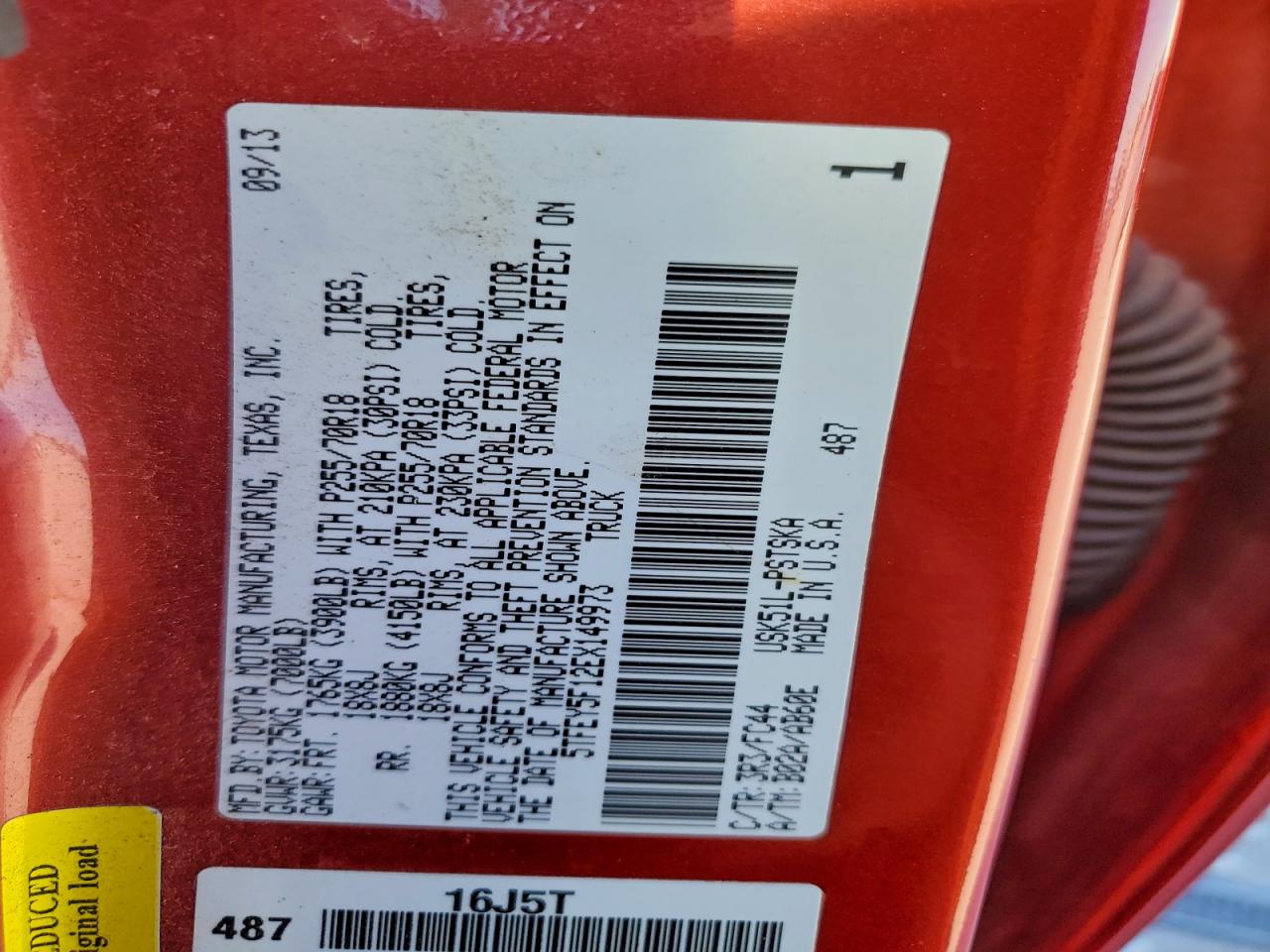 2014 Toyota Tundra Crewmax Sr5 VIN: 5TFEY5F12EX149973 Lot: 94699425