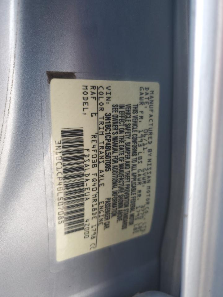 2011 Nissan Versa S VIN: 3N1BC1CP4BL507085 Lot: 91716005