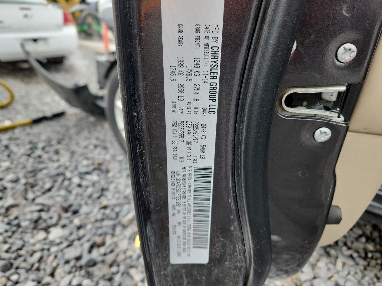 2015 Dodge Journey Sxt VIN: 3C4PDCBG1FT591269 Lot: 93391345