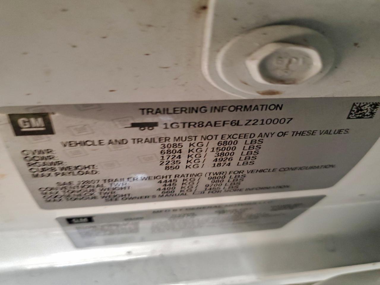 2020 GMC Sierra C1500 VIN: 1GTR8AEF6LZ210007 Lot: 94131475