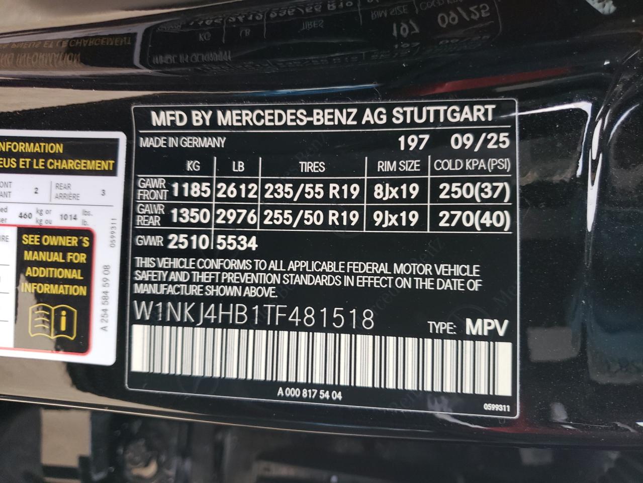 2026 Mercedes-Benz Glc Coupe 300 4Matic VIN: W1NKJ4HB1TF481518 Lot: 93586555