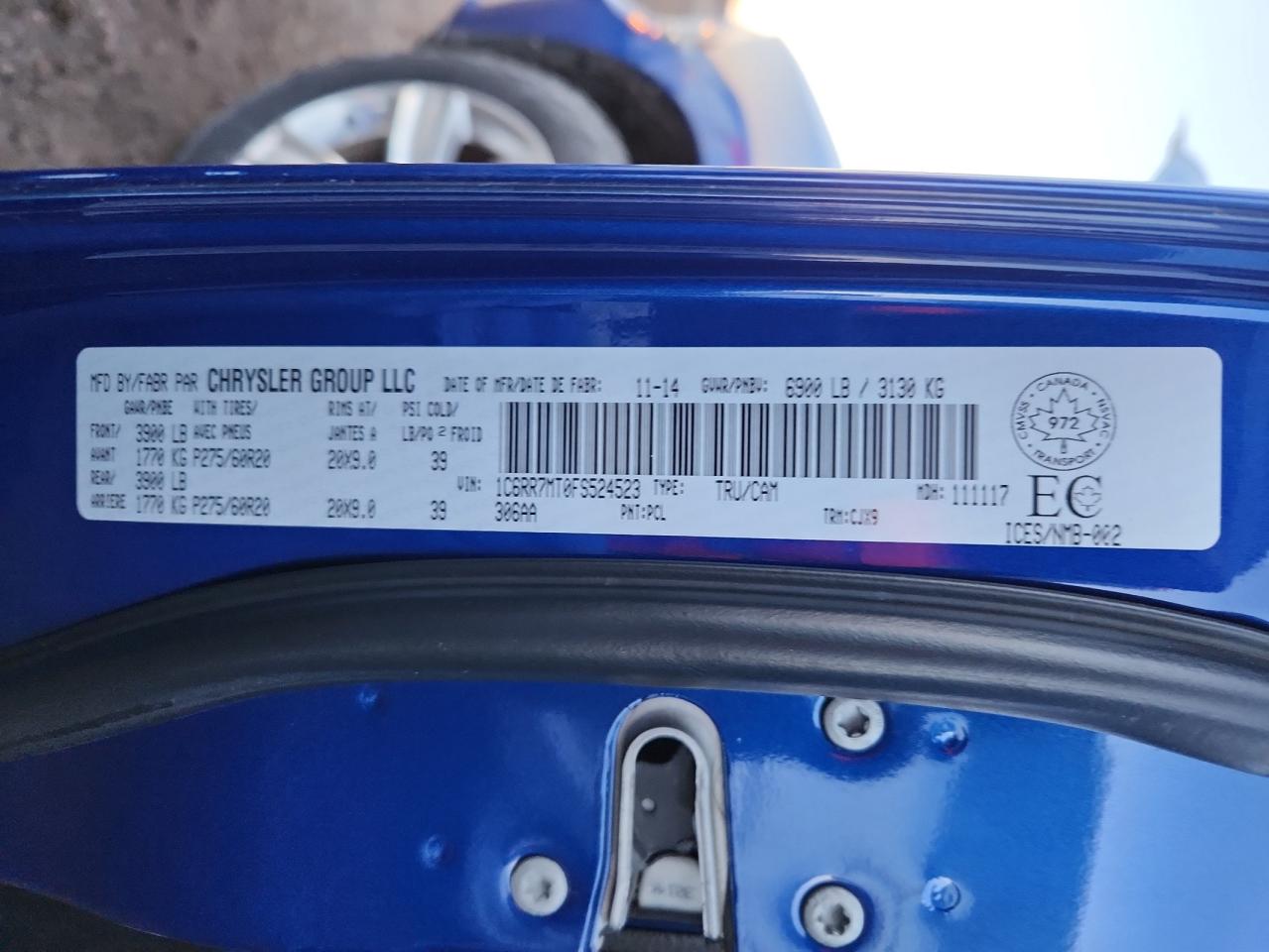 2015 Ram 1500 Sport VIN: 1C6RR7MT0FS524523 Lot: 93805115