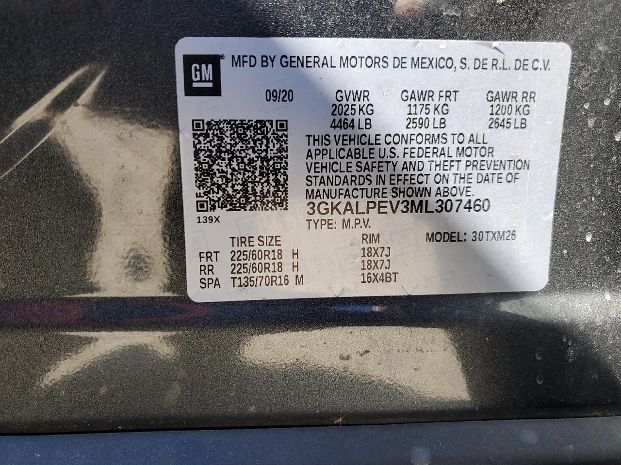 2021 GMC Terrain Slt VIN: 3GKALPEV3ML307460 Lot: 92290315