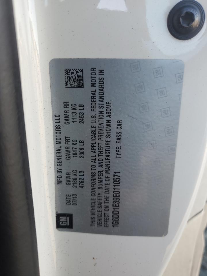 2014 Cadillac Cts Premium Collection VIN: 1G6DD1E39E0110571 Lot: 91178555