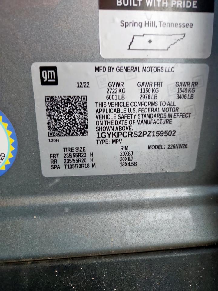 2023 Cadillac Xt6 Premium Luxury VIN: 1GYKPCRS2PZ159502 Lot: 85401915