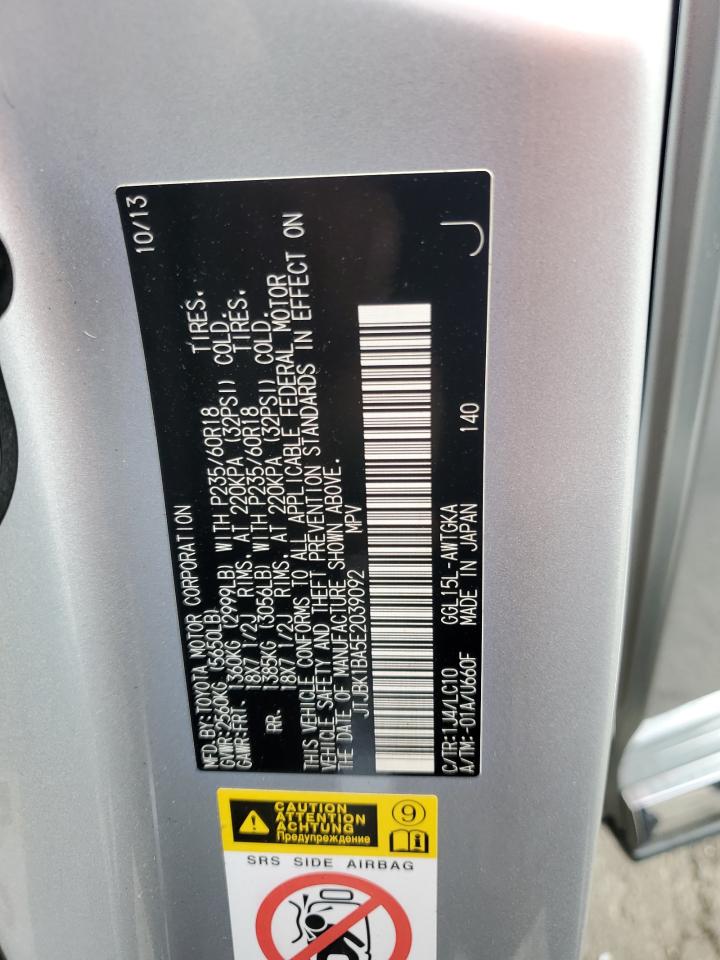 2014 Lexus Rx 350 Base VIN: JTJBK1BA5E2039092 Lot: 91694785