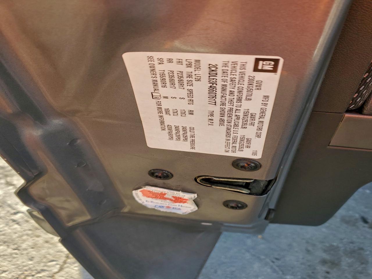 2006 Pontiac Torrent VIN: 2CKDL63F466076177 Lot: 94560015