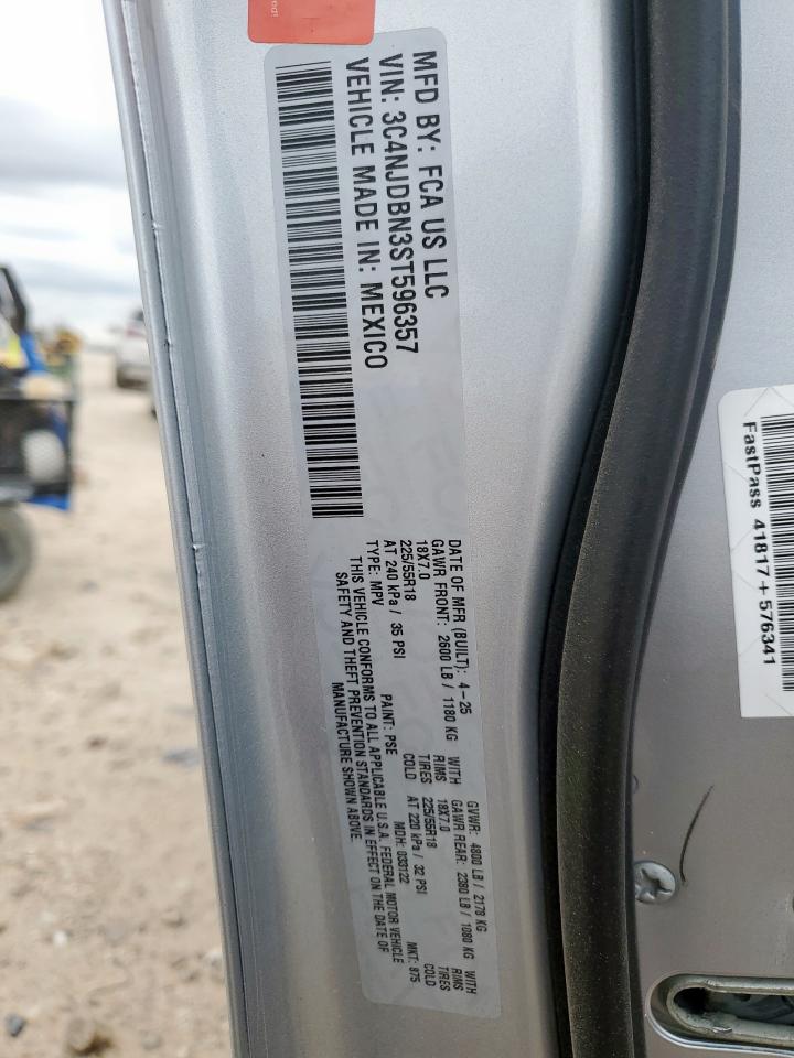 2025 Jeep Compass Latitude VIN: 3C4NJDBN3ST596357 Lot: 90810165