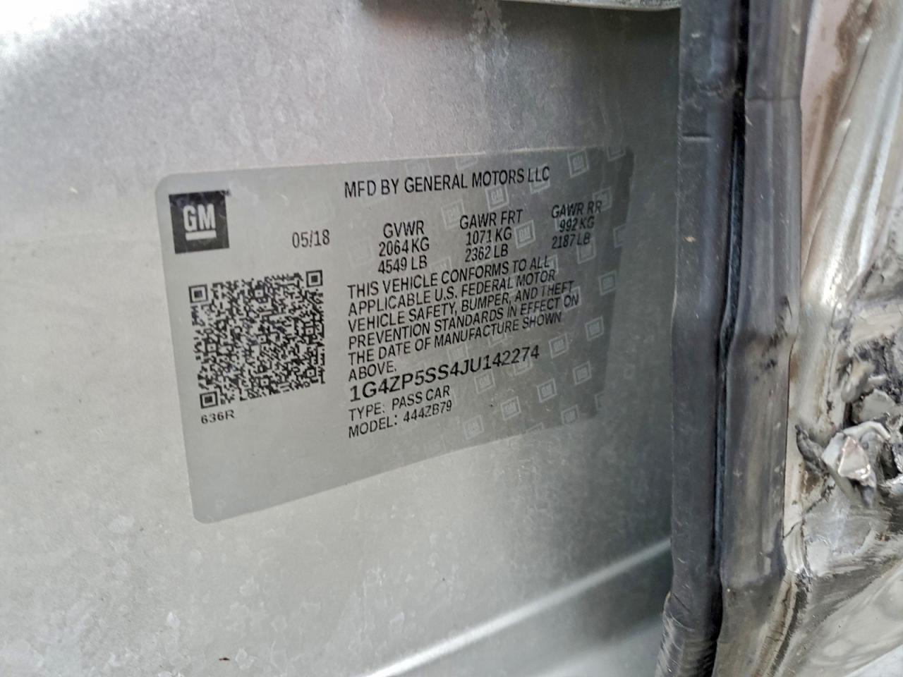 2018 Buick Lacrosse Essence VIN: 1G4ZP5SS4JU142274 Lot: 94382735