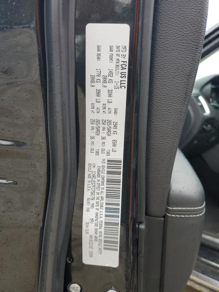 2015 Dodge Durango Citadel VIN: 1C4RDJEG7FC756178 Lot: 90440415