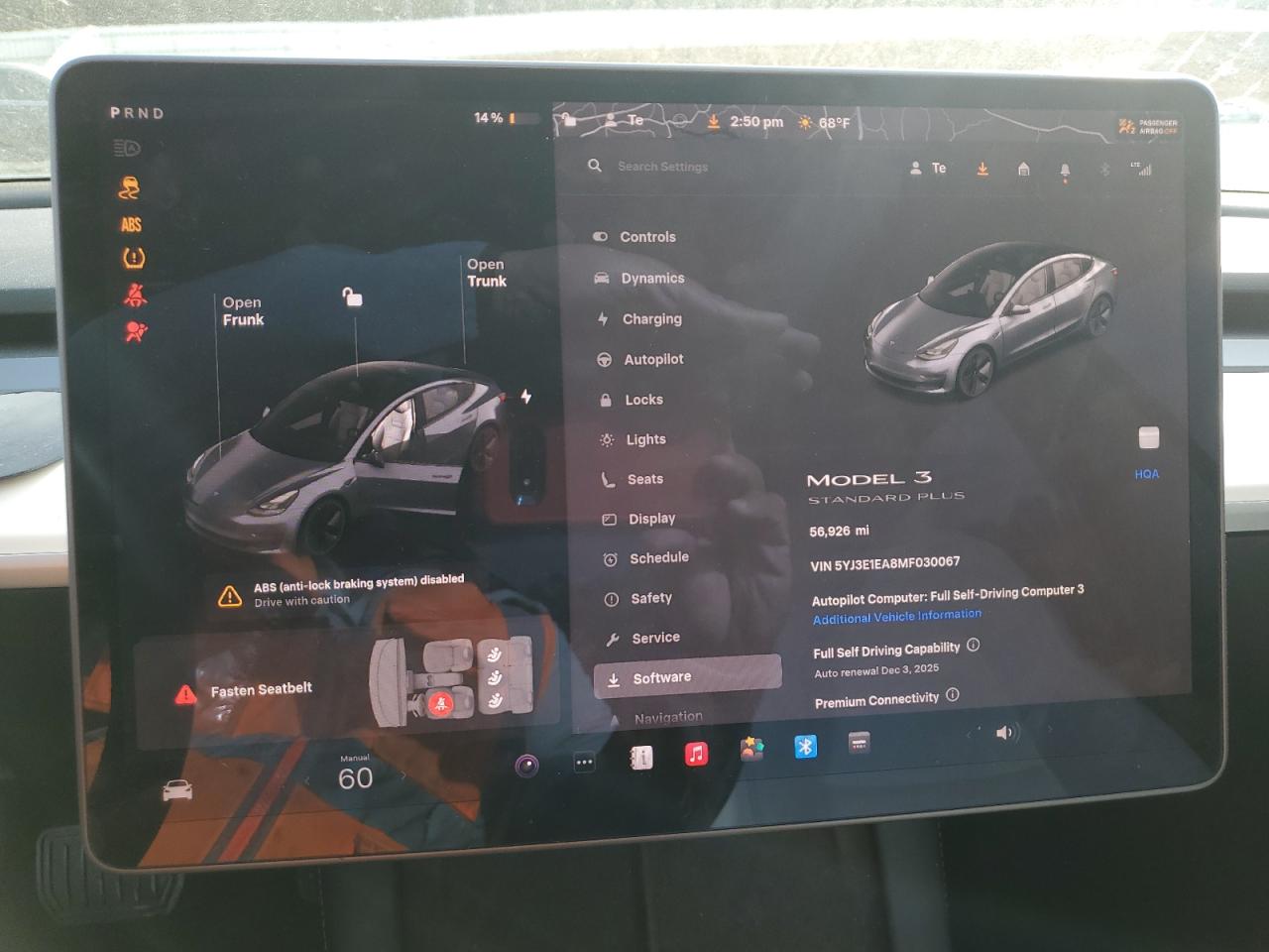 2021 Tesla Model 3 VIN: 5YJ3E1EA8MF030067 Lot: 92927925