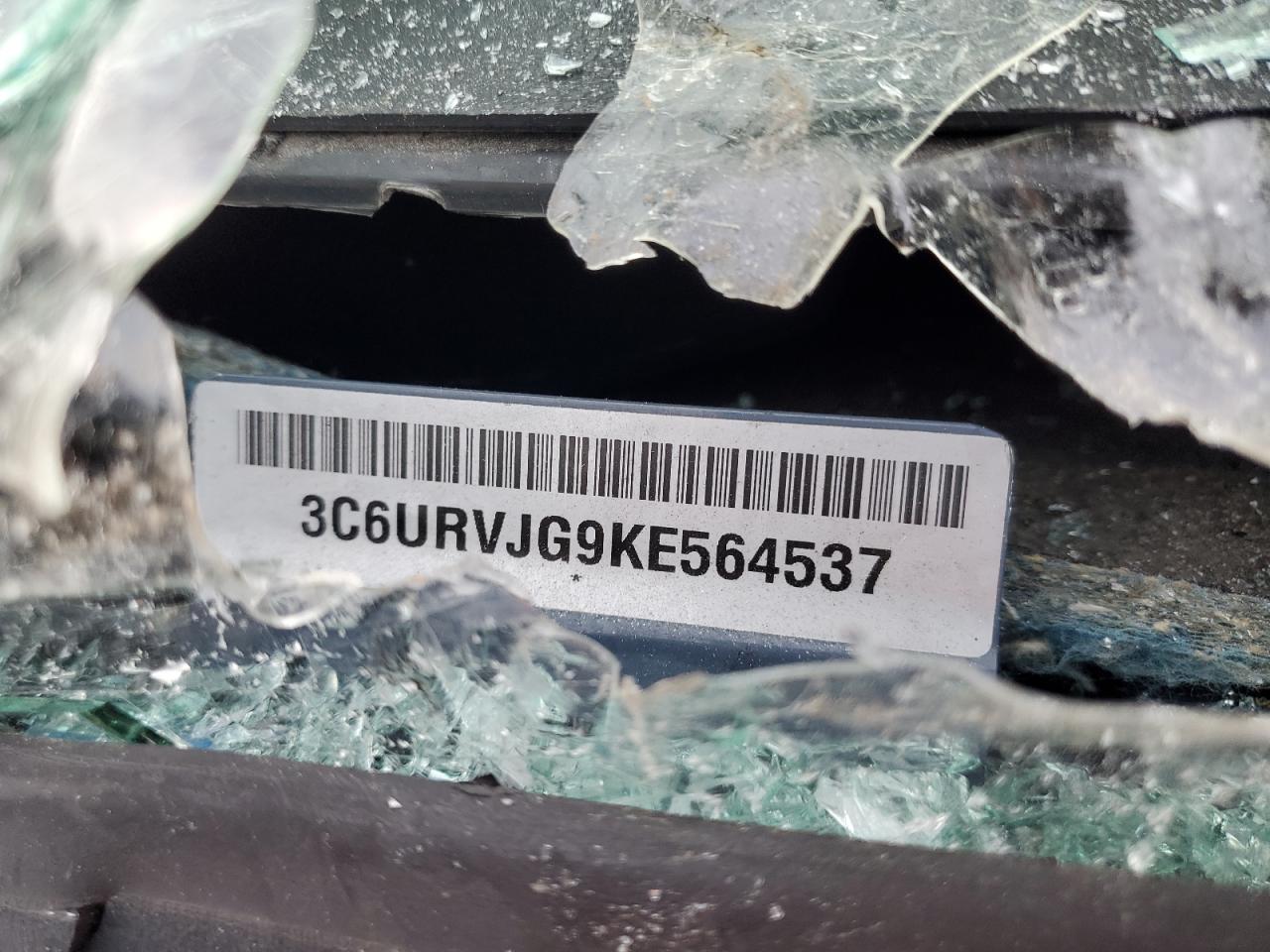 2019 Ram Promaster 3500 Delivery Van VIN: 3C6URVJG9KE564537 Lot: 91595895