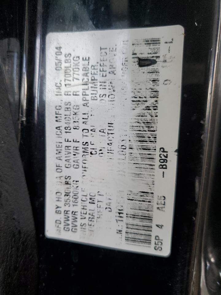 2004 Honda Civic Ex VIN: 1HGEM229X4L063176 Lot: 93748135