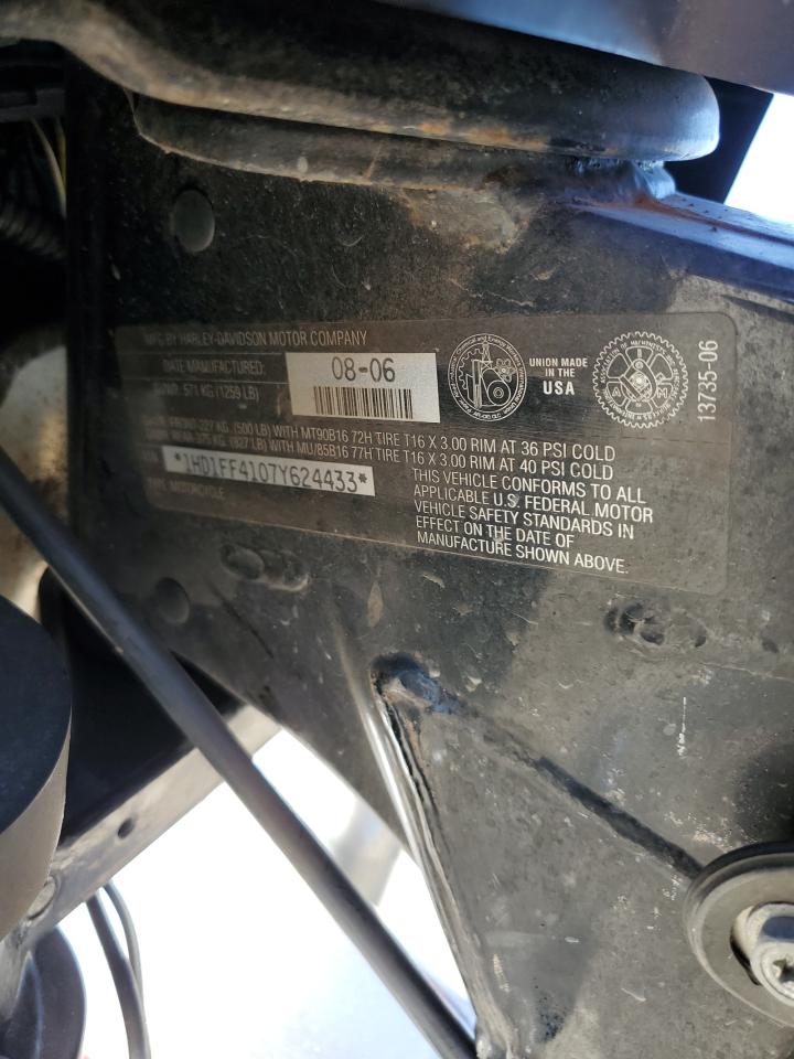 2007 Harley-Davidson Flht Classic VIN: 1HD1FF4107Y624433 Lot: 90786325