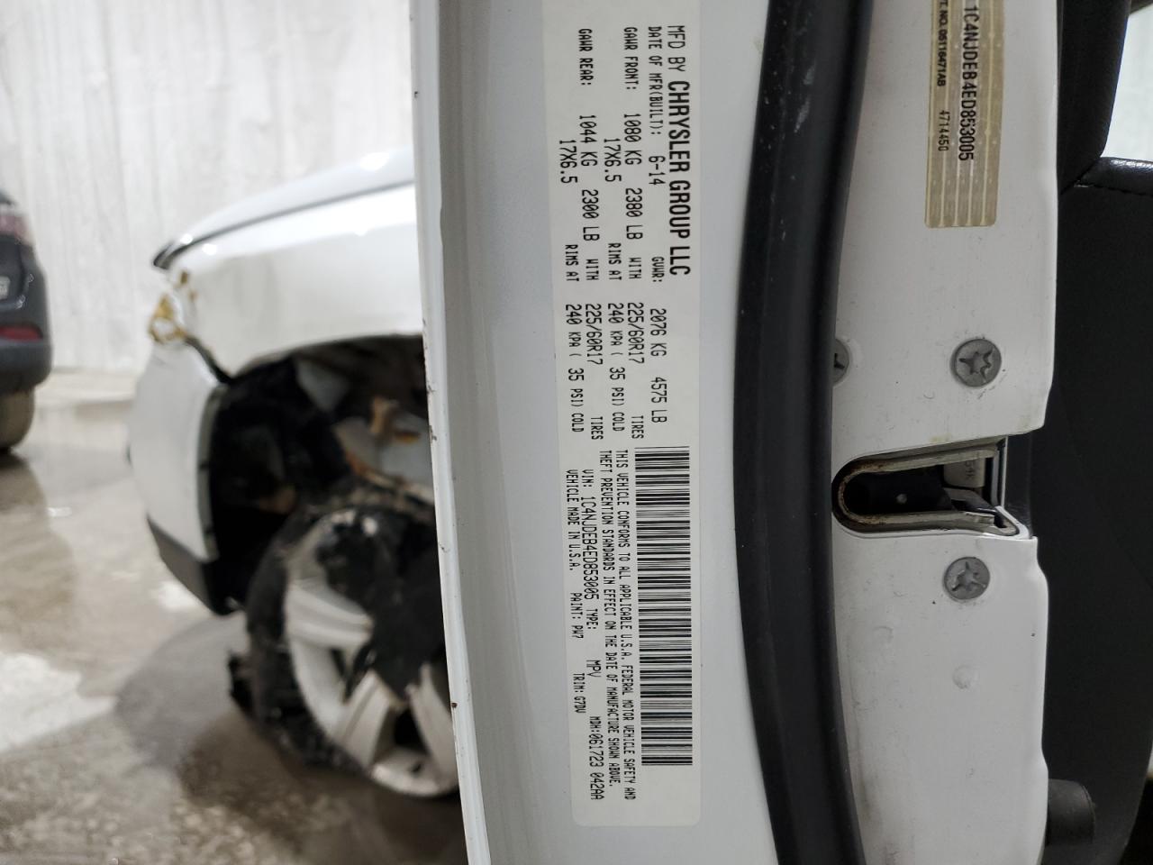 2014 Jeep Compass Latitude VIN: 1C4NJDEB4ED853005 Lot: 92861495