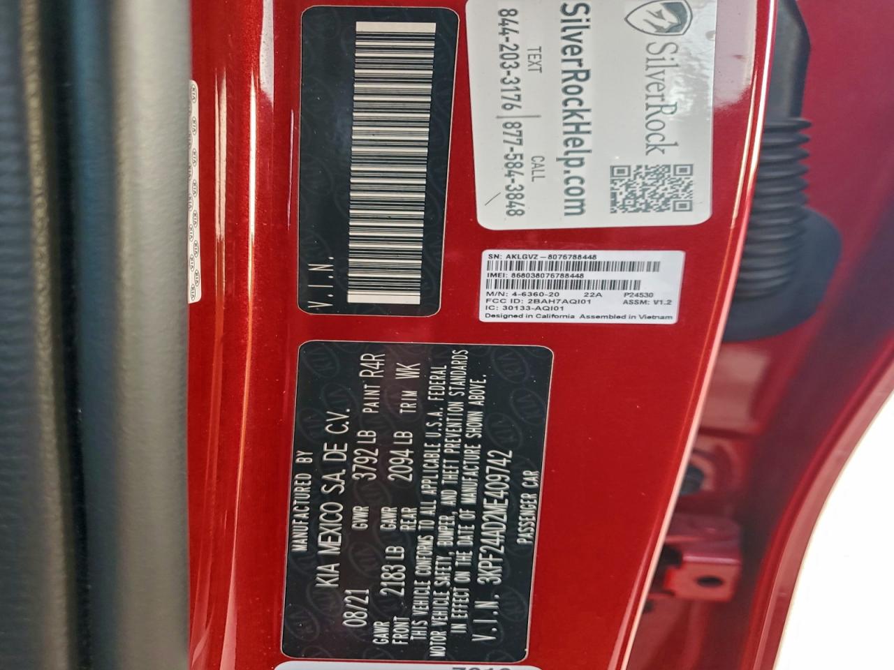 2021 Kia Forte Fe VIN: 3KPF24AD2ME409742 Lot: 93533895