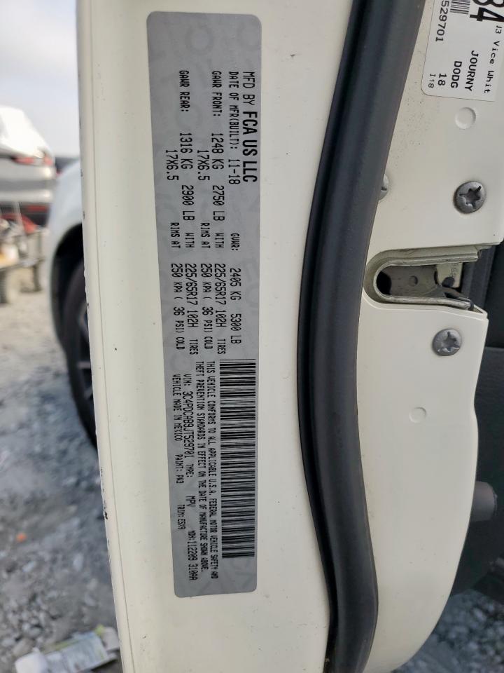 2018 Dodge Journey Se VIN: 3C4PDCAB9JT529701 Lot: 92022965