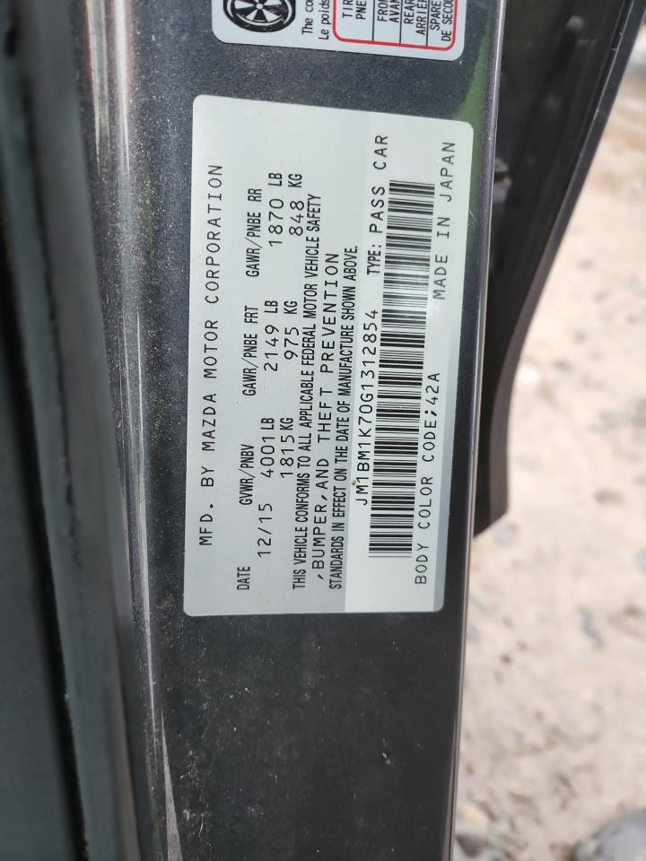 2016 Mazda 3 Sport VIN: JM1BM1K70G1312854 Lot: 92787405