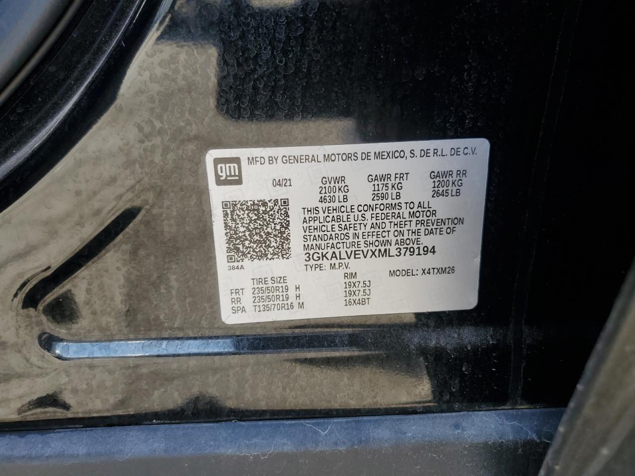 2021 GMC Terrain Slt VIN: 3GKALVEVXML379194 Lot: 92623915