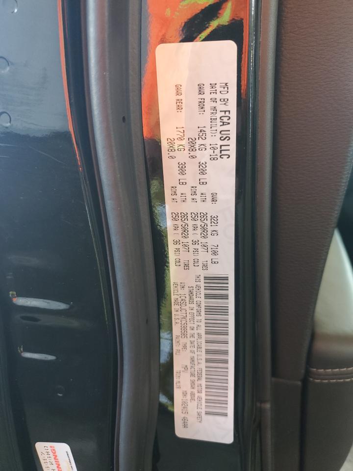 2019 Dodge Durango R/T VIN: 1C4SDJCT7KC599585 Lot: 93552485