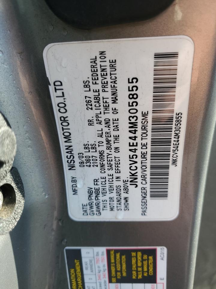 2004 Infiniti G35 VIN: JNKCV54E44M305855 Lot: 93246315