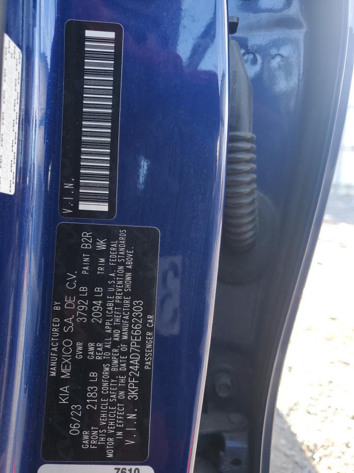 2023 Kia Forte Lx VIN: 3KPF24AD7PE662303 Lot: 91087355