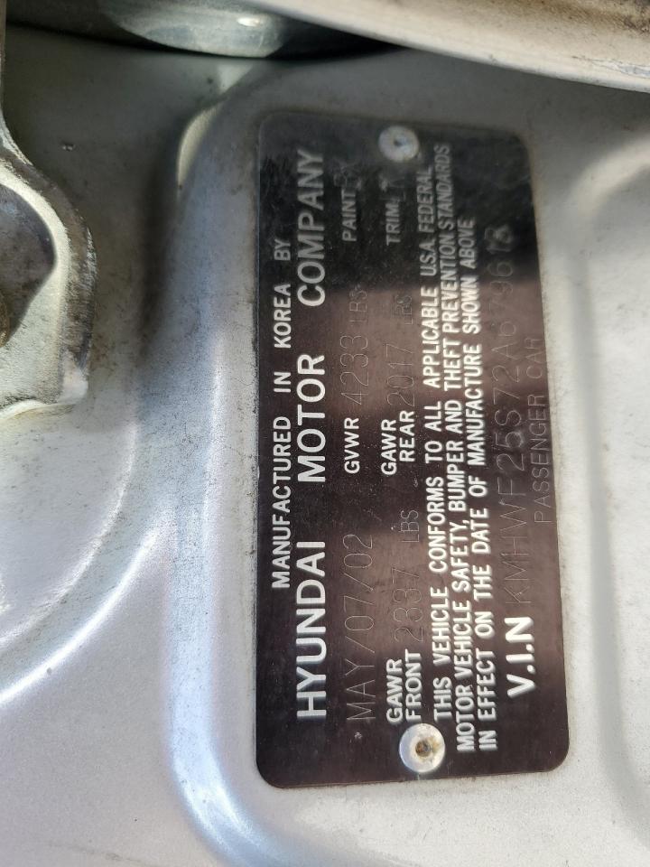 2002 Hyundai Sonata Gl VIN: KMHWF25S72A679618 Lot: 91245215